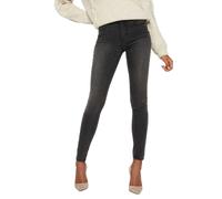 Vero Moda Womenss Tanya Mid Rise Skinny Jeans in Grey - Size 8 Long