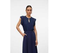 Vero Moda Tassa Keyhole Neck T-Shirt Navy