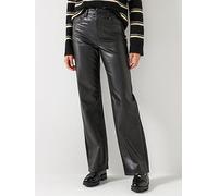 Vero Moda Tessa High Rise Wide Leg Pant, Black, Size 26, Inside Leg 32, Women Black