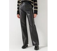 Vero Moda Tessa High Rise Wide Leg Pant, Black, Size 32, Inside Leg 32, Women Black