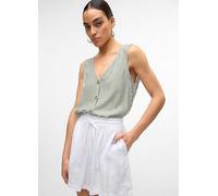 Vero Moda V-Neck Back Sleeveless Top Green Stripe