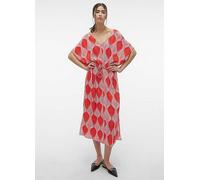 Vero Moda V-Neck Summer Dress Orange Print