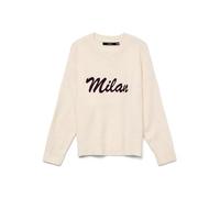 VERO MODA Vmboom LS O-Neck Text Pullover Noos, Birch, L