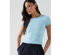 Vero Moda Vmchloe Short Sleeve Top, Blue, Size Xl, Women Blue
