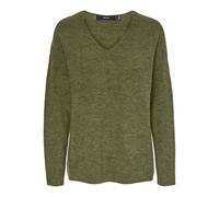 VERO MODA Women's Vmcrewlefile LS V-Neck Blouse Noos, Capulet Olive, XL