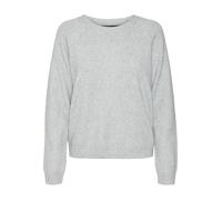 VERO Moda VMDOFFYSHINE LS O-Neck Blouse REP Noos, Light Grey Melange/Detail: w. Silver Lurex, XXL