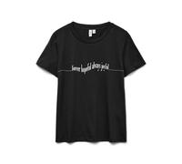 VERO MODA Vmfelise S/S O-Neck T-Shirt JRS BTQ, Black, M