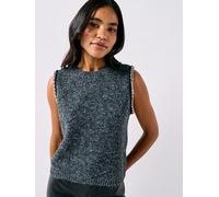 Vero Moda Vmfirenze Knitted Vest, Grey, Size S, Women Grey