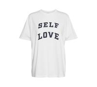 VERO MODA VMHALLE Caty SS TOP Box JRS GA, Snow White/Detail: self Love, M