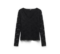 VERO MODA Vmiben Ls V-Neck Top JRS Noos, Black, M