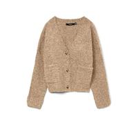 VERO MODA Vmingrid LS V-Neck Cardigan Boo, Silver Mink, M