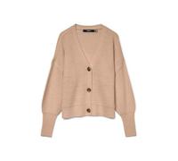 VERO Moda Vmlea LS V-Neck Cuff Cardigan Noos, Moon Rock, L