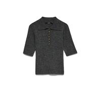 VERO MODA Vmmarina 2/4 Poloneck Pullover Noos, Dark Grey Blend, XS