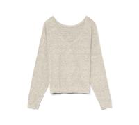 VERO MODA Vmmarina Ls 2-Way V-Neck Pullover Noos, Birch, M