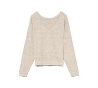 VERO MODA Vmmarina Ls 2-Way V-Neck Pullover Noos, Birch, S