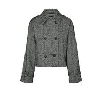 VERO MODA Women's Vmmattie Short Jacket, Black/Detail:Herringbone, S