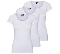 VERO MODA Vmmaxi My SS Noos Women’s Soft Scoop Neck T-Shirt, White (3 x Bright White)., XXL