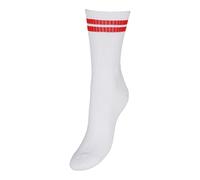 VERO MODA Vmmel Stripe Sporty Socks Noos, snow white, One Size