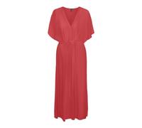 VERO MODA Women's Vmmenny Ss 7/8 Kaftan WVN Ga Noos Long Dress, Cayenne, S