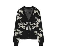 VERO MODA Vmnancy LS V-Neck Cardigan Boo, Black, XS