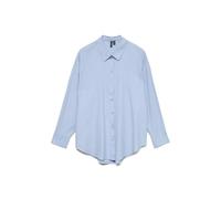 VERO MODA Vmnora LS Oversize Shirt WVN Noos Cashmere Blue