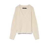 VERO MODA Vmnovah Rib LS V-Neck Pullover Noos, Birch, XL