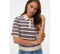 Vero Moda Vmocanna 2/4 Polo neck Pullover, Multi, Size L, Women Print