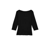 VERO MODA Women's Stretch top 3/4 Sleeve Basic Boat Neck Regular Fit Long Sleeve VMPANDA, Colours:Black, Size:XS