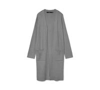 VERO MODA Vmsaba Ls Pocket Coatigan Ga Noos, Medium Grey Melange, L
