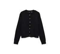 VERO MODA Vmsaba Plain LS O-Neck Cardigan Noos, Black, M