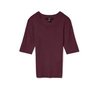 VERO MODA Vmsilje 2/4 O Neck Cable Pullover Noos, Winetasting, M