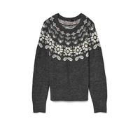 VERO MODA Vmsimone LS Nordic Jumper Ga Rep Boo, Dark Grey Blend, L
