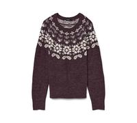 VERO MODA Vmsimone LS Nordic Jumper Ga Rep Boo, Winetasting, S