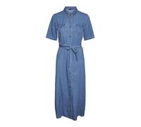 VERO MODA VMVIO YO337 2/4 REG 7/8 Shirt Dress, Medium Blue (Medium Blue Denim), XS
