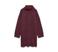 Vero Moda Womens Aquarius Roll Neck Jumper Dress in wine - Size 14 UK