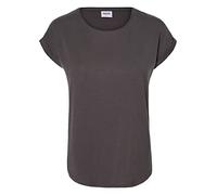 VERO MODA Womens Ava Plain Shirt Sleeve T-Shirt Asphalt 16