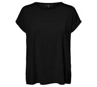 VERO MODA Womens Ava Plain Shirt Sleeve T-Shirt Black XS