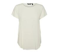 Vero Moda Women's Vmbecca Plain Ss Top Ga Noos T-Shirt, Snow White, M