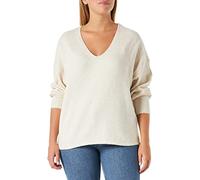 VERO MODA Womens Doffy V Neck Jumper Birch XS