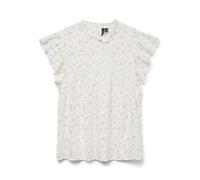 VERO MODA Women's Vmtrine Sl Lace Top WVN Ga Noos, Snow White 1, M