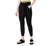 VERO MODA Women's Female Trousers High Waisted Loose Fit XL34black Pants, Black, 8L UK/XL
