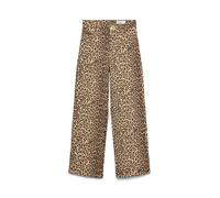 VERO MODA Womens Female Weit Geschnitten Hohe Taille Beinschnitt Vmtessa Hr Wide Stretch AOP Jeans Noos, Silver Mink 1, 32W / 32L UK