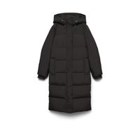 VERO MODA Women's Long Padded Jacket Winter Coat Quilted Parka with Hood Warm Insulated VMERICAHOLLY, Colours:Black-2, Size:S