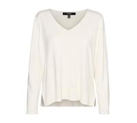 VERO MODA Women's Loose Fit V-Neck Knit Sweater Long Sleeve Ribbed Cuffs