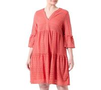 VERO MODA Women's Vmhoney Lace 3/4 V-Neck Tunic WVN midi Dress, Burnt Sienna, M