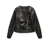 Vero Moda Womens Riley Faux Leather Jacket in Black - Size 6 UK