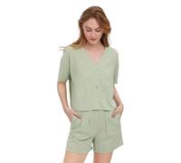 Vero Moda Womens Shirt Jesmilo 2/4 Short Sleeve Linen Green XS