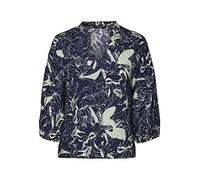 VERO MODA Women's Vmabbi Nan 3/4 Top WVN, Navy Blazer/AOP:Abbi, M