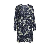 VERO MODA Women's Vmabbi Nan Ls Blk Shirt Dress WVN, Navy Blazer/AOP:Abbi, L