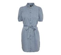 VERO MODA Women's Vmabigail Yo336 Short Dress, Light Blue (Light Blue Denim), L